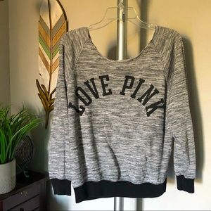 VS Pink Heather Gray Sweatshirt